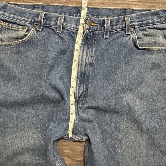 Vintage Carhartt Jeans Size 44x32 Straight Fit Heavyweight 5-Pocket B998 DST - Picture 8 of 9